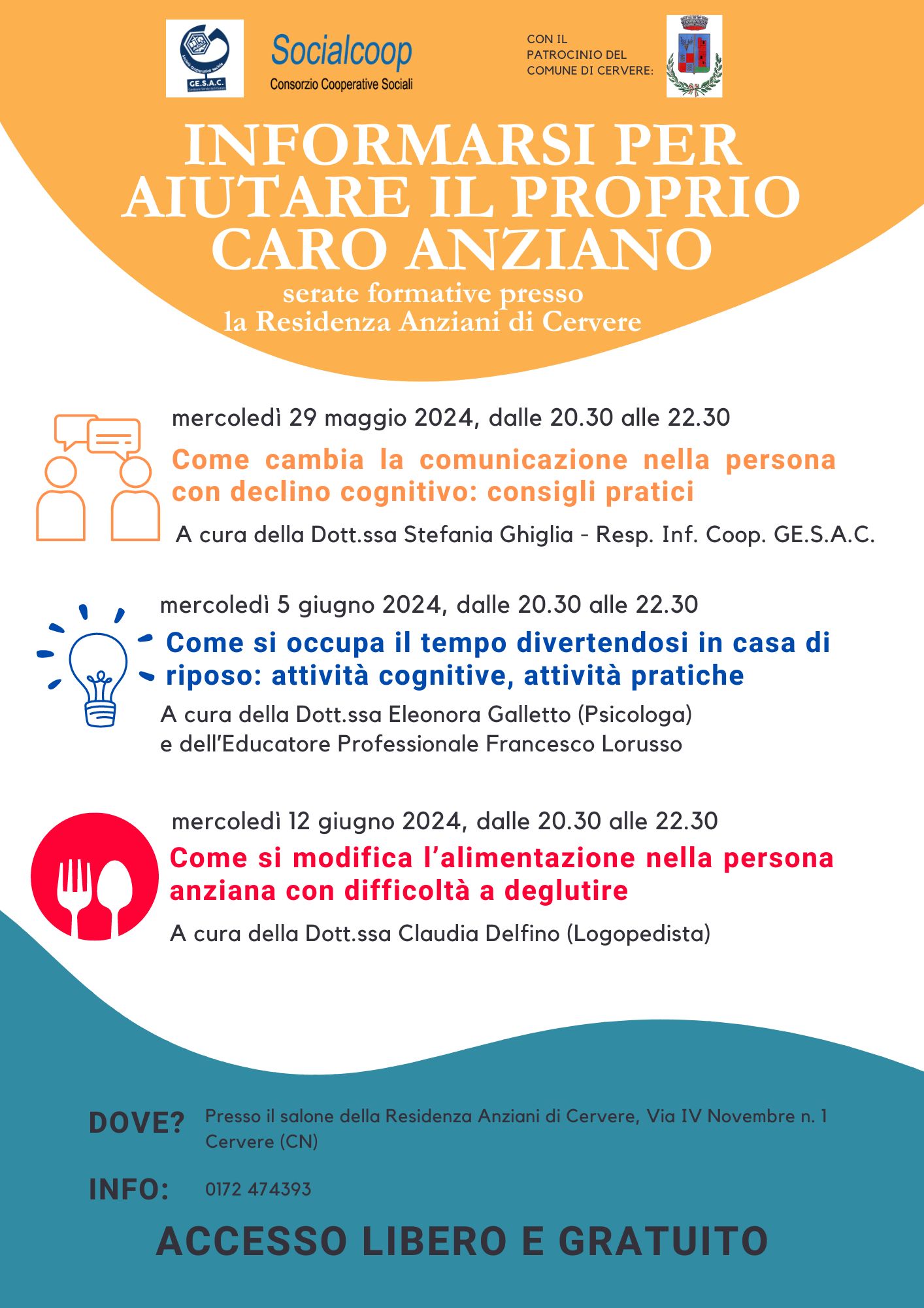 INCONTRI  FORMATIVI PER CARE GIVER